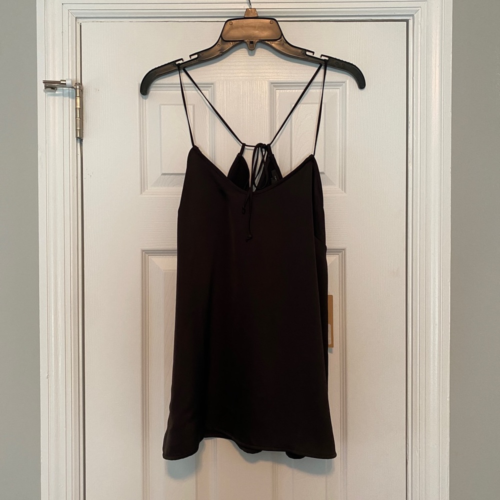 Sexy tie back Cami - Halogen size small black NWT